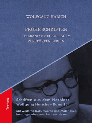cover image of Frühe Schriften. Teilband 1